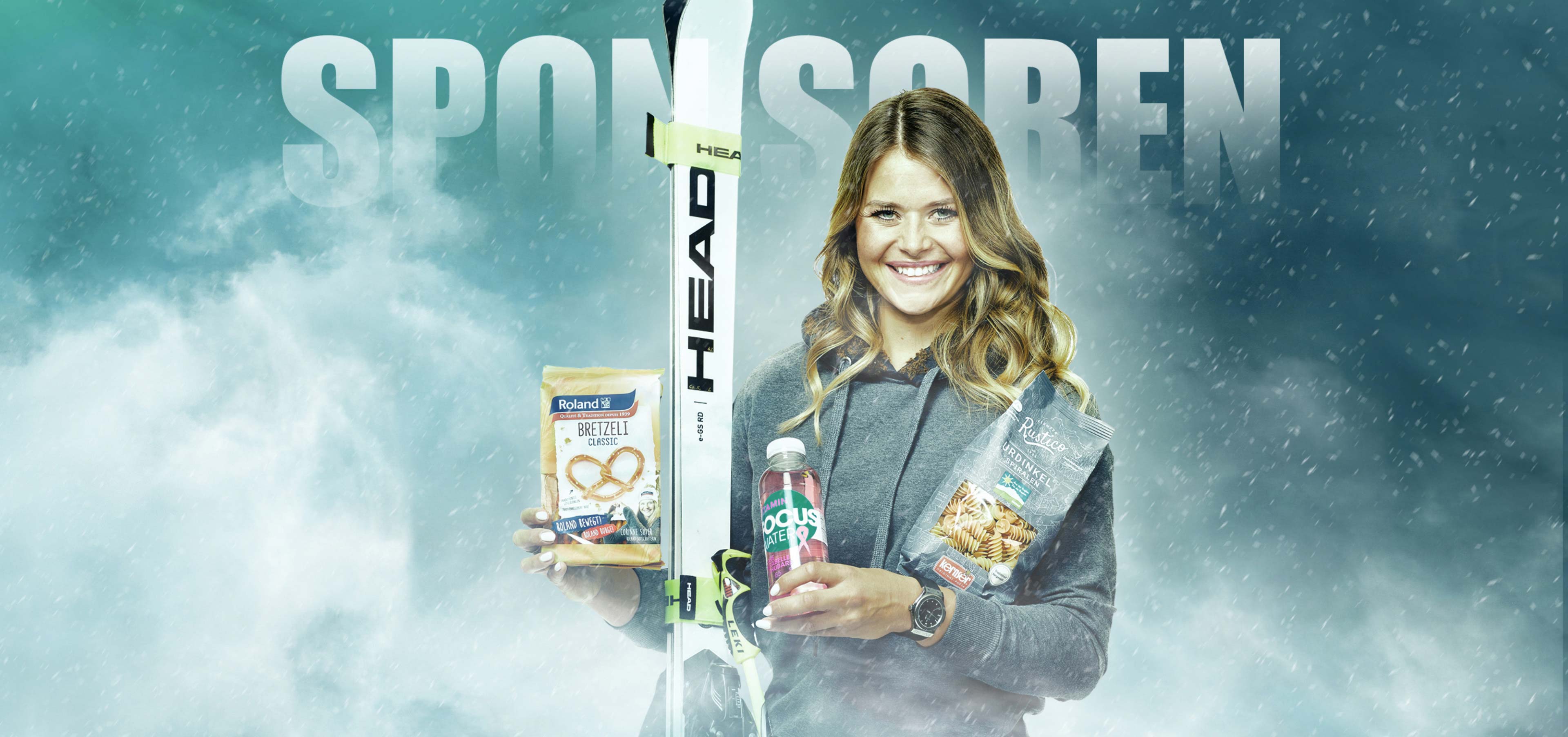 Corinne mit Sponsoren Artikel